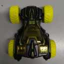 Friction Powered Flip Stunt Car, Push and Go Toy Car with 360 Upright Spin, Dual-Sided Rotating Off-Road Vehicle, No Batteries Required, Toy Car for Boys & Girls Ages 3 (Yellow)