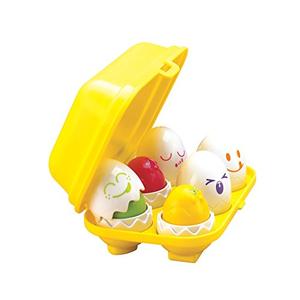 TOMY Toomies Hide & Squeak Eggs Toddler Toys - Matching and Sorting Games - Toddler Sensory Toys for Hand Eye Coordination and Color Recognition - Ages 6 Months and Up