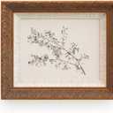 SoochART Gold Wood Framed Canvas Wall Art Vintage Decor,Neutral Minimalist Painting Prints,8"x10"Picture Frame for Living Room Bathroom Kitchen Bedroom