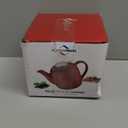 Tealyra - Pluto Porcelain Small Teapot Red - 18.2-ounce (1-2 cups) - Matte Finish - Stainless Steel Lid and Extra-Fine Infuser To Brew Loose Leaf Tea - 540ml