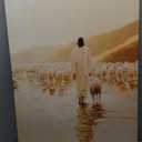 Jesus Walking On Water Canvas Wall Art Christ God Maritime Sauntering Wall Decor Picture I With Jesus Peers Bible Stories Poster Print Painting for Christian Home Decoration Prepare To Hang (16L" x 12W"-canvas)