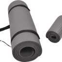 Fitvids All Purpose 1/2-Inch Extra Thick High Density Anti-Tear Exercise Yoga Mat and Knee Pad with Carrying Strap, Multiple Colors