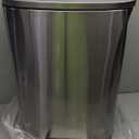 50 Liter / 13 Gallon Kitchen Trash Can, Stainless Steel with Lid, Foot Pedal and Inner Bucket, Fingerprint-Resistant Soft Close Lid Garbage Can, Odor Proof and Hygienic
