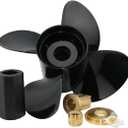 Boat Prop 4 Blade 13.8x10p 13.8x11p 13.8x13p 12.5x19p 13.4x15p 13x17p, Interchangeable Hub, 15 Spline Tooth, Compatible with Mercury 70 75 80 90 100 115 125 140hp Outboard Engines, Bigfoot, RH