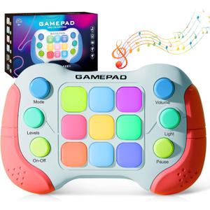 Christmas Fast Push Game Fidget Toys Handle, Upgraded Flashing Quick Press Games Pro for Kids, Speed Push Light Up Fidget Game, Educational Handheld Console Gamepad Toy for Boys, Girls