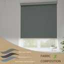 Changshade Blackout Roller Shades for Indoor Windows,Cordless Roller Blinds,Free-Stop Roll Up Shades with Thermal Insulated, Uv Protection Fabric for Bedroom,Office,French Door,Gray,32" W72 H