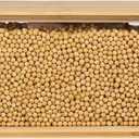 MapleHive Bamboo & Acrylic Food Storage Containers, 155Oz/ 4.6L, 1 Sponge Cleaning Brush, Large Storage Containers with Airtight Lid, Organizers for Cereal, Rice, Flour & Snacks