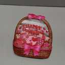 Fuutreo 6 Pcs Valentine's Day Gift Bags Heart Basket Treat Bags with Handles Reusable Plastic Favor Pouches for Holiday Candy Wrapping, Party Goodie Supplies, and Romantic Gift Decor(Pink Heart)