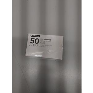 ElectricWise 50 Pcs Twinkle Christmas Tree Light Replacement Bulbs, 2.5 Volt Incandescent Christmas Tree String Bulbs with Base for Indoor Outdoor Xmas Decor (White Light,Brown Base)