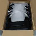 Wocepu 8 pcs 4x4 (Actual: 4"x4") Aluminum Deck Post Base Cover, for Deck railings, Stairs, Patios, Porches Split Deck Post Skirt (Black)