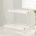 FFK Bathroom Organizer Countertop, 2 Tier Bathroom Counter Organizer Kitchen Spice Rack Cosmetic Organizer, Countertop Storage for Bathroom, Kitchen, Living Room, Bedroom, Dressing Table