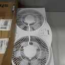 shinic Window Fan with Reversible Airflow Quiet, Twin 9" Blades, Full Remote Control, 3 Functions-3 Speeds, Bathroom Kitchen Window Exhaust Fan, Width Adjustable (From 23.8" to 37") ETL Certified, Window Fan With Foam Seal Strip