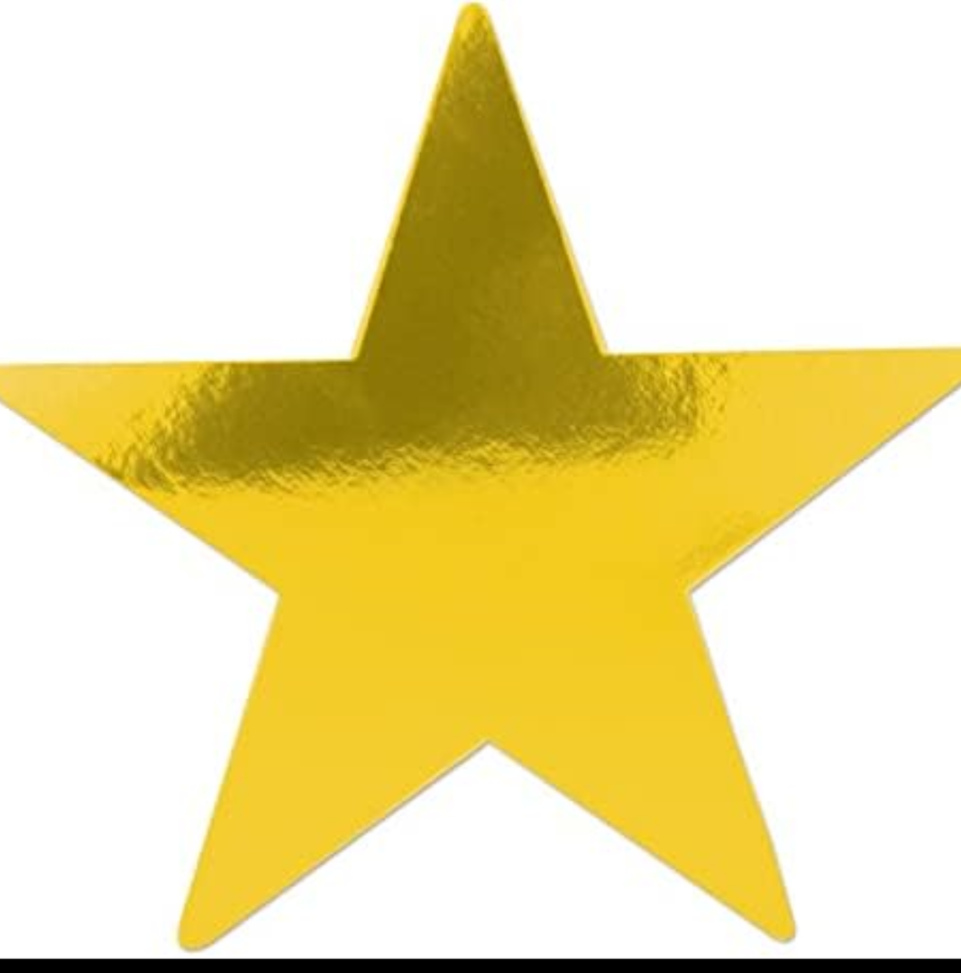 Jumbo Foil Star Cutout (gold) Party Accessory