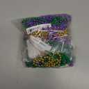 NOVWANG 21Pcs Mardi Gras Accessories Beads Necklaces Green Purple Gold Bead Necklaces for Mardi Gras Carnivals Celebration Parade Throws Party Favor Decorations Supplies(11 Designs)
