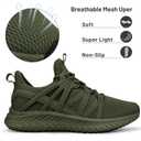 Abboos Women's Sneakers Walking Shoes - Slip on Tennis Casual Athletic Shoes Memory Foam Lightweight Gym Work Shoe ​Green Size 9.5