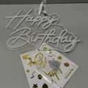 Happy Birthday Neon Sign for Wall Decor, 17x12 Inch Warm White LED Neon Light Signs, Art Decoration Happy Birthday Neon Light Sign for All Birthday Party Decoration with 2 Pcs Pasters