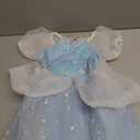 iTVTi Girls Princess Dress Kids Halloween Carnival Party Cosplay Costume Toddler Puffy Sleeve Blue Fancy Outfit, Size 120