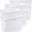 13 Gallon Disposable Pop-Up Trash Cans (3-Pack) with Fitted Bags  Foldable Garbage & Recycling Bins for Parties, Events & Kitchen (White, 17" H x 13.5" W x 10" D)