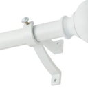 Matte White Window Curtain Rods 72 to 144 Inch, Adjustable Curtain Rod,Heavy Duty Window Rods,Thicken Sturdy Drapery Rods,Single Telescoping Decorative Curtain Rod for Window
