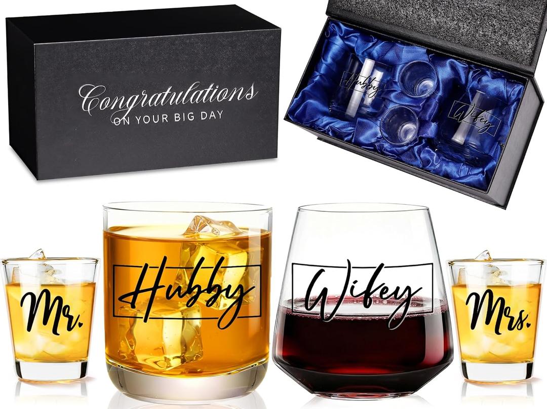 Wedding Gifts for Newlywed 2026, Unique Engagement Wedding Gifts for Newlywed Mr and Mrs Him and Her, Novel Couple Wishes for Couples