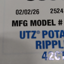 Utz Ripples Original Crispy Chips Made from Fresh Potatoes, 42 Count, Crunchy Individual Snacks to Go, Gluten Free Snacks, brand is Utz, variation theme is Flavor that is Ripples Original, Size that is 42 Count (Pack of 1). Exp: 02/02/2026