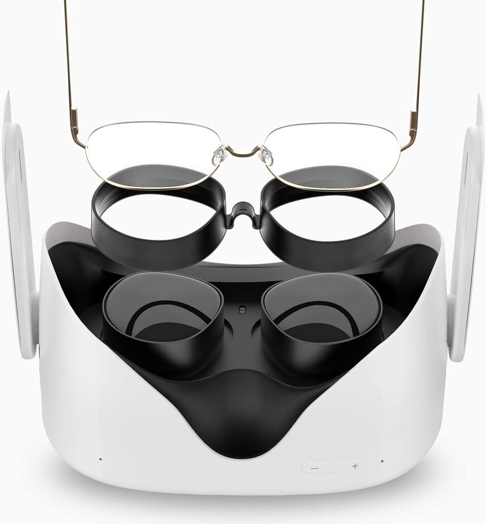 SUPERUS Lens Protector Compatible with Oculus/Meta Quest 2, Glasses Spacer - Anti-Scratch VR Accessories to Prevent Your Glasses from Scratching VR Lenses (Black)