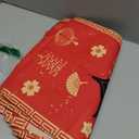 Fanfanwin 4 Pcs Hibachi Party Decorations Hibachi Table Runners 13 x 72 Inch, Faux Linen Table Covers, Asian Pagoda Lantern Print Red Tablecloth for Chinese Japanese Themed Birthday Party Supplies