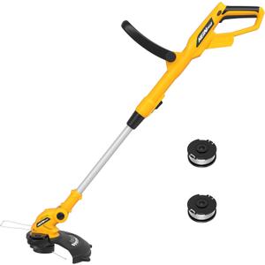 Cordless String Trimmer Compatible with Dewalt 20V Battery, 12-Inch Weed Wacker Cordless, Auto Line Feed, Electric Weed Eater Battery Powered, Grass Trimmer w/ 2 Line Spools (Tool Only)