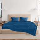 Easy Care Luxury Microfiber Extra Soft and Cooling Bed Sheet Set with Deep Pockets (Classic Blue, Full Set of 4)