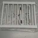 White Metal Dog Gate for Small Dogs - 13.3" Short Freestanding Puppy Gate with Retractable Sliding Rail, No Installation, Indoor/Outdoor Use, Foldable & Portable Pet Barrier