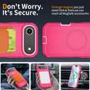 Case Compatible with iPhone 17 Air Case Heavy Duty Shockproof 3-Layer Full-Body Protection Rugged Cover [Compatible with Magsafe] (Pink)