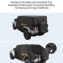 JOYTUTUS Wrangler Cab Cover Waterproof 4 Door for Wrangler JK JL 4 Doors 2007-2026, Paint-Safe Lining Car Cover with Zipper Access, UV50+ Windproof All-Weather Protection, Top On/Off Compatible