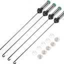 4PCS W11130362 Washer Suspension Rod Kit Compatible with Whirlpool W10594080 Washing Machine