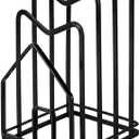 Poeland Kitchen Pantry Organizer Rack for Dinnerware, Bakeware, Cookware, Cutting Boards, Pan Lids (Black)