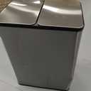 DUMOS Kitchen Trash Can, 2x8-Gallon Dual Trash Can with Lid, Stainless Steel Garbage Bin with 2 Removable Inner Buckets, Soft-Close Foot Pedal, Fingerprint-Resistant for Kitchen, Home, Office