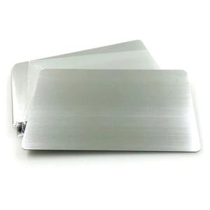 304 Stainless Steel Thick 0.5mm Metal Business Cards Blank Tablet 86X54mm Pack of 10PCS (Silver Brushed Finishing, Blank)