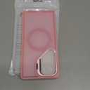 Nvollnoe for Samsung S25 Ultra Case Compatible with MagSafe Military Grade Shockproof Heavy Duty Protective Adjustable Kickstand Matte Semi Clear Phone Cover for Samsung S25 Ultra(Pink)