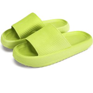 rosyclo Cloud Slippers for Women and Men, Pillow House Slippers Shower Shoes Indoor Slides Bathroom Sandals, Ultimate Comfort, Lightweight, Thick Sole, Non-Slip, Easy to Clean (7.5-8.5 Women/6-7 Men, Avocado Green)