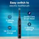 Oral-B Rechargeable Electric Toothbrush, iO Limited Simple Clean, 3 Cleaning Modes, Automatic Pressure Sensor to Protect Gums, Travel Case, Night Black