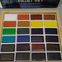 ARTISTRO x HANNAH M.P Professional Watercolor Paint Set Limited Edition with 24 colors in Bamboo Wooden Box (6ml XL Pans) - 2 Brushes, Watercolor Paper, Mixing Tray - Watercolor Set for Professionals made by professionals