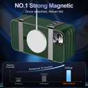 MOCCA Strong Magnetic for iPhone 13 Case, [Compatible with Magsafe][Screen Protector+Camera Lens Protector] Translucent Matte Back Slim Shockproof Case for iPhone 13 Phone Case 6.1", Midnight Green