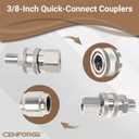 Pressure Washer Quick Connect, 3/8 Inch Quick Connect Pressure Washer Fittings, Stainless Steel, 8-PC, Female and Male Thread