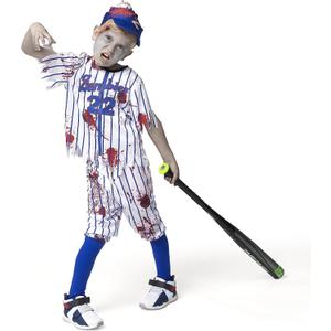 Spooktacular Creations Zombie Baseball Player Costumes for Boys, Halloween Costume for Kid, Zombie Football Player Outfit (X-Large)
