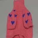 Kuoser Dog Sweater,Soft Small Dog Sweaters Thermal Cable Knit Puppy Sweater, Turtleneck Thick Christmas Pet Sweaters, Cold Weater Doggie Winter Clothes Dogs Outfit Girl Boy for Fall Xmas, Pink S