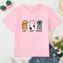Girl's Rock Paper Scissors Cute Paw Funny Cat T-Shirt Pink (15Y