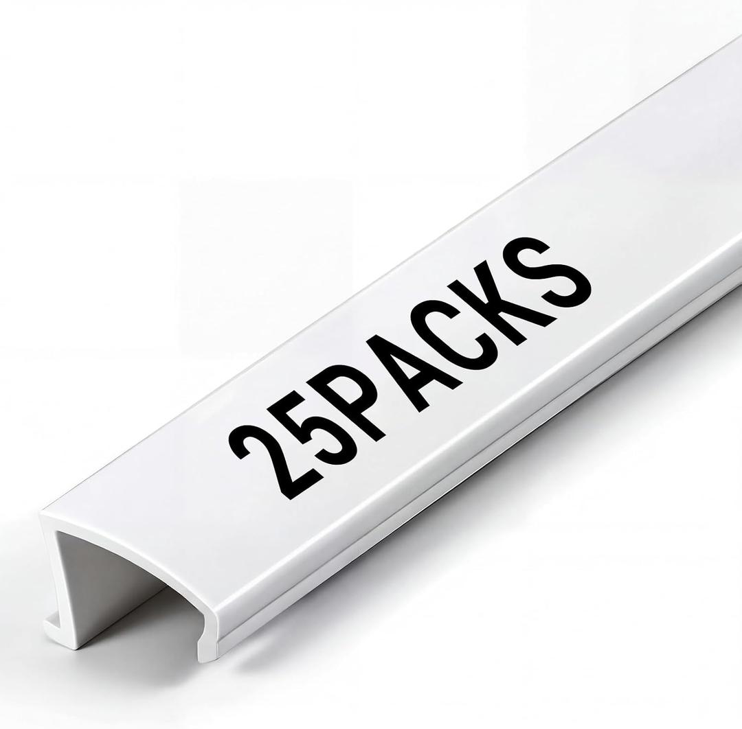 25 Pack 36" Snap in Vinyl Window Glazing Bead, White
