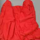 GRAPENT Women's High Waisted Bikini Bottoms Ruched Swimsuit Tulip Hem Swim Skirt (X-Large)