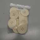 20 Pack Wooden Sewing Buttons, 2.36 Inch Round, 4 Holes, 60mm Large Size for Crafts, DIY Clothing, Bag Decoration, (Natural Wood)