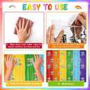 4 Pack Back to School Party Decorations 3.3x6.6ft Rainbow Foil Fringe Curtain Backdrop Colorful Metallic Tinsel Streamers for Preschool Kindergarten School Classroom Photo Booth Props Wall Decor