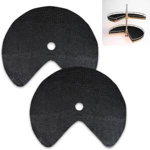 2 Count Shelving Liners for Lazy Susans Round Mesh Liner for Cabinet Circular, Non Slip 30-inch Black